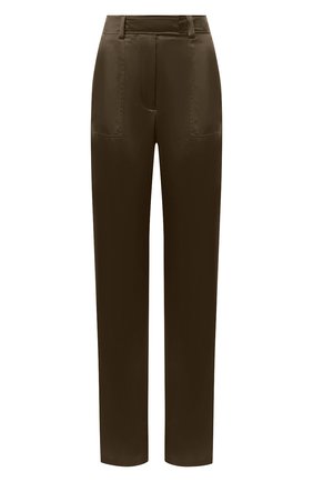 Женские шелковые брюки TOM FORD зеленого цвета по цене 84700 руб., арт. PAW296-FAX614 | Фото 1 Женские шелковые брюки TOM FORD зеленого цвета, арт. PAW296-FAX614 | Фото 1