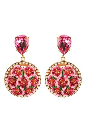 Женские клипсы DOLCE & GABBANA розового цвета по цене 57050 руб., арт. WEM2F4/W1111 | Фото 1 Женские клипсы DOLCE & GABBANA розового цвета, арт. WEM2F4/W1111 | Фото 1