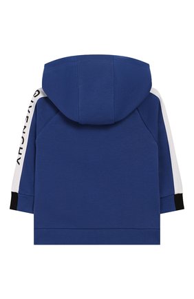 Детский хлопковая толстовка GIVENCHY синего цвета по цене 26200 руб., арт. H05109 | Фото 2 Детский хлопковая толстовка GIVENCHY синего цвета, арт. H05109 | Фото 2 (Материал внешний: Хлопок; Рукава: Длинные; Кросс-КТ НВ: Толстовки; Ростовка одежда: 3 года | 98 см)
