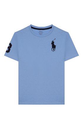 Детская хлопковая футболка POLO RALPH LAUREN голубого цвета по цене 3295 руб., арт. 323770177 | Фото 1 Детская хлопковая футболка POLO RALPH LAUREN голубого цвета, арт. 323770177 | Фото 1