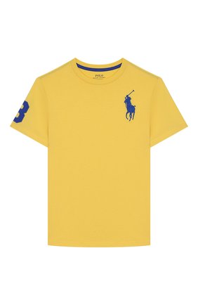 Детская хлопковая футболка POLO RALPH LAUREN желтого цвета по цене 3295 руб., арт. 323770177 | Фото 1 Детская хлопковая футболка POLO RALPH LAUREN желтого цвета, арт. 323770177 | Фото 1