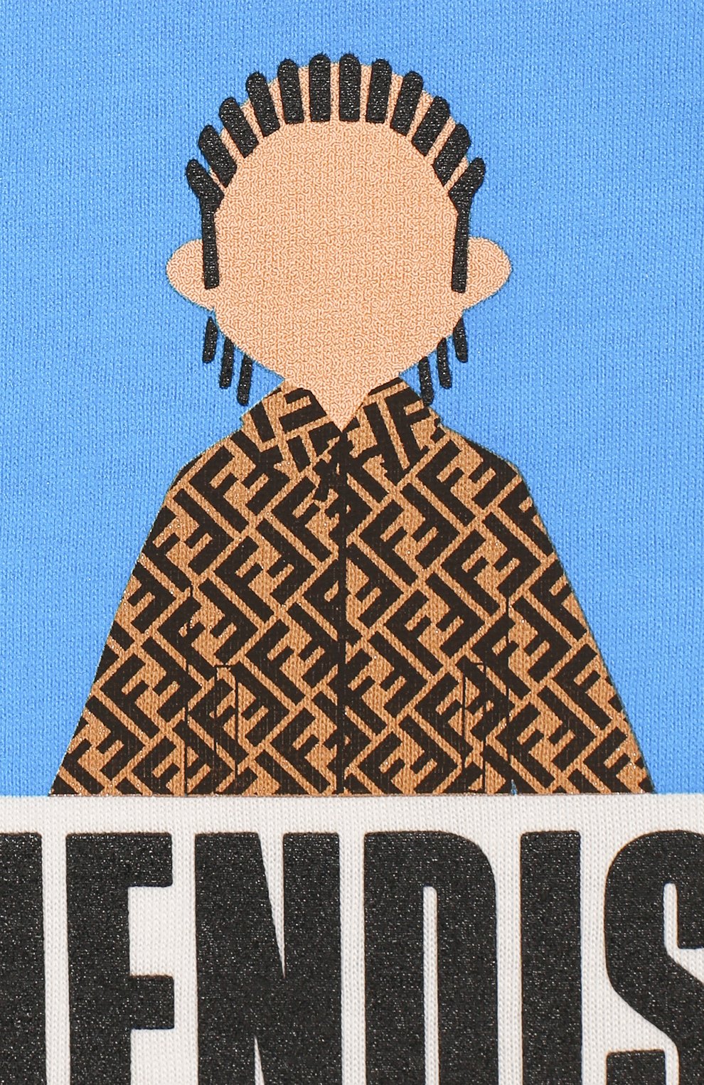 Детский хлопковая футболка FENDI белого цвета по цене 9980 руб., арт. BMI201/7AJ/3M-9M | Фото 3 Детский хлопковая футболка FENDI белого цвета, арт. BMI201/7AJ/3M-9M | Фото 3