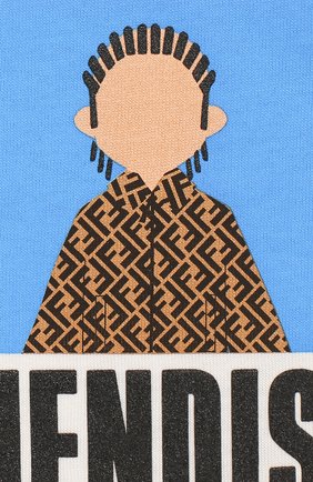 Детский хлопковая футболка FENDI белого цвета по цене 9980 руб., арт. BMI201/7AJ/3M-9M | Фото 3 Детский хлопковая футболка FENDI белого цвета, арт. BMI201/7AJ/3M-9M | Фото 3