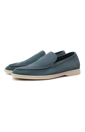 Мужские замшевые лоферы summer walk LORO PIANA бирюзового цвета по цене 58550 руб., арт. FAE8124 | Фото 1 Мужские замшевые лоферы summer walk LORO PIANA бирюзового цвета, арт. FAE8124 | Фото 1