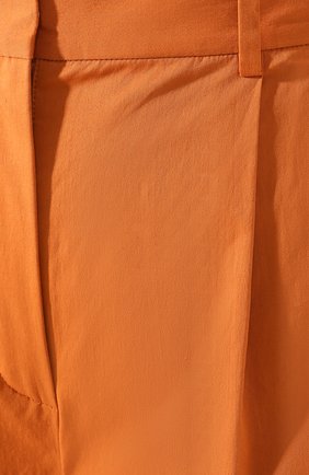 Женские хлопковые шорты LORO PIANA оранжевого цвета, арт. FAL1178 | Фото 5 (Женское Кросс-КТ: Шорты-одежда; Длина Ж (юбки, платья, шорты): Мини; Материал внешний: Хлопок; Стили: Классический, Минимализм, Кэжуэл; Статус проверки: Проверена категория)