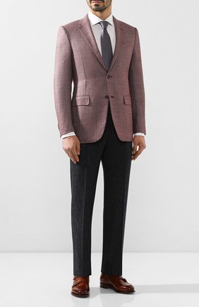 Мужской пиджак из смеси шелка и шерсти ERMENEGILDO ZEGNA бордового цвета по цене 183000 руб., арт. 749068/121220 | Фото 2 Мужской пиджак из смеси шелка и шерсти ERMENEGILDO ZEGNA бордового цвета, арт. 749068/121220 | Фото 2 (Длина (для топов): Стандартные; Рукава: Длинные; Материал подклада: Купро; Материал внешний: Шелк; 1-2-бортные: Однобортные; Пиджаки М: Прямой; Случай: Формальный; Стили: Классический)
