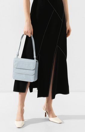 Женская сумка ana REJINA PYO голубого цвета по цене 72300 руб., арт. B21/LEATHER EMB0SS CR0C | Фото 2 Женская сумка ana REJINA PYO голубого цвета, арт. B21/LEATHER EMB0SS CR0C | Фото 2