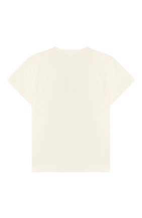 Детский хлопковая футболка STELLA MCCARTNEY белого цвета, арт. 588428/S0J62 | Фото 2 (Материал внешний: Хлопок; Рукава: Короткие; Кросс-КТ НВ: Футболка)