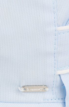 Детская хлопковая кепка IL TRENINO голубого цвета, арт. 20 8318/E0 | Фото 3 (Материал: Текстиль, Хлопок; Кросс-КТ НВ: Шапочки-аксессуары)