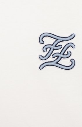 Детский хлопковая футболка FENDI белого цвета по цене 8995 руб., арт. BMI204/7AJ/12M-24M | Фото 3 Детский хлопковая футболка FENDI белого цвета, арт. BMI204/7AJ/12M-24M | Фото 3