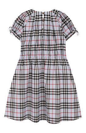Детское хлопковое платье BURBERRY голубого цвета по цене 23350 руб., арт. 8022432 | Фото 2 Детское хлопковое платье BURBERRY голубого цвета, арт. 8022432 | Фото 2