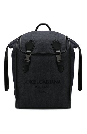 Мужской текстильный рюкзак edge DOLCE & GABBANA синего цвета, арт. BM1799/AJ909 | Фото 1 (Материал: Текстиль; Размер: large)