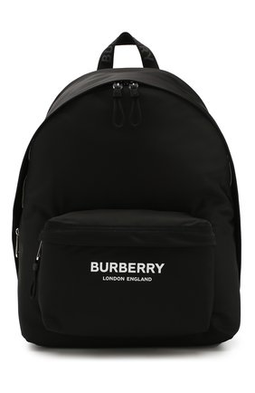 Мужской текстильный рюкзак BURBERRY черного цвета, арт. 8021084 | Фото 1 (Материал: Текстиль; Размер: large; Стили: Кэжуэл)