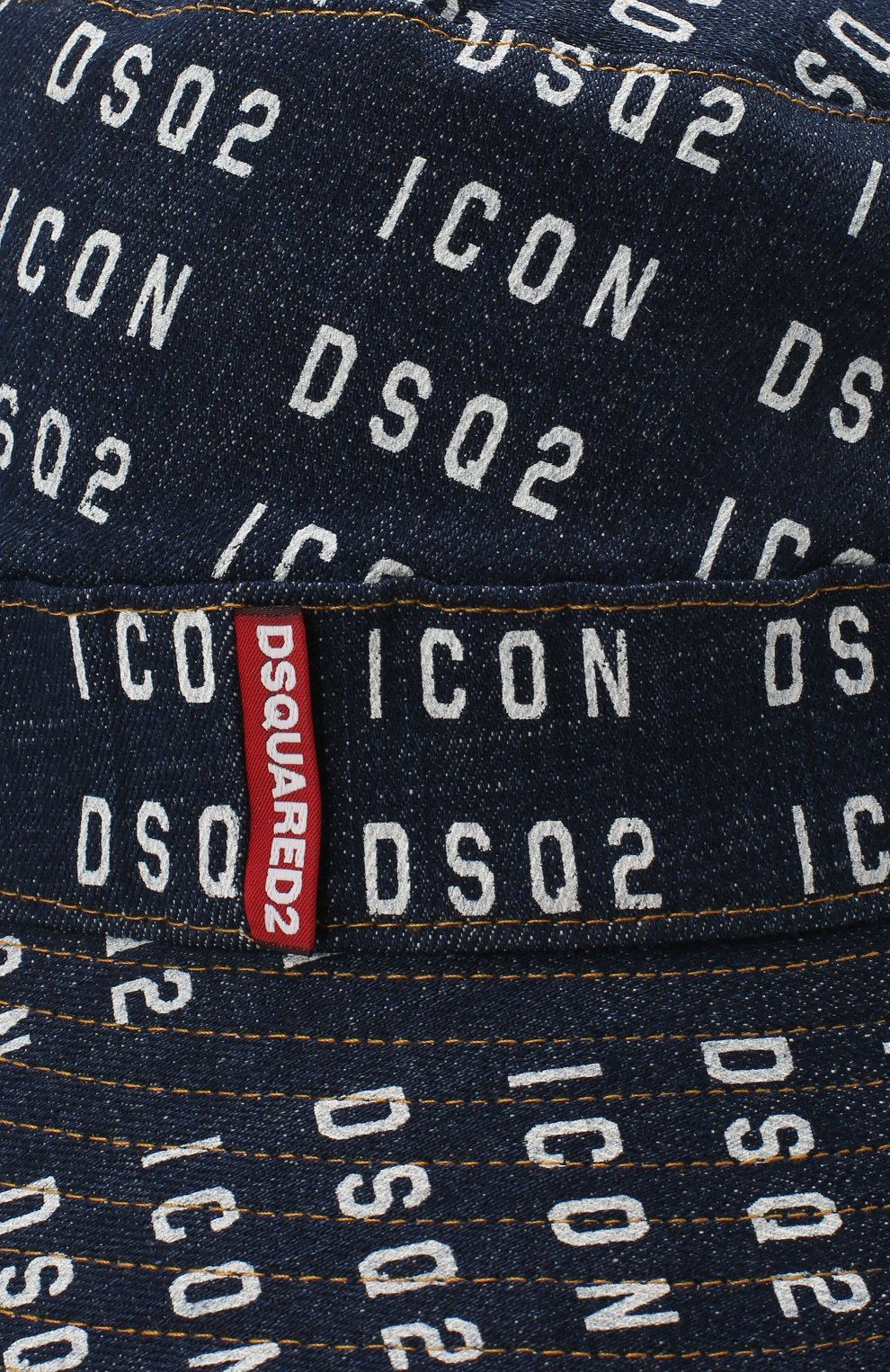 Мужская хлопковая панама DSQUARED2 синего цвета по цене 26500 руб., арт. HAM0021 10102910 | Фото 3 Мужская хлопковая панама DSQUARED2 синего цвета, арт. HAM0021 10102910 | Фото 3