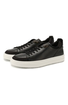 Мужские кожаные кеды BUSCEMI черного цвета по цене 35400 руб., арт. 420SM022VP01FK/M | Фото 1 Мужские кожаные кеды BUSCEMI черного цвета, арт. 420SM022VP01FK/M | Фото 1