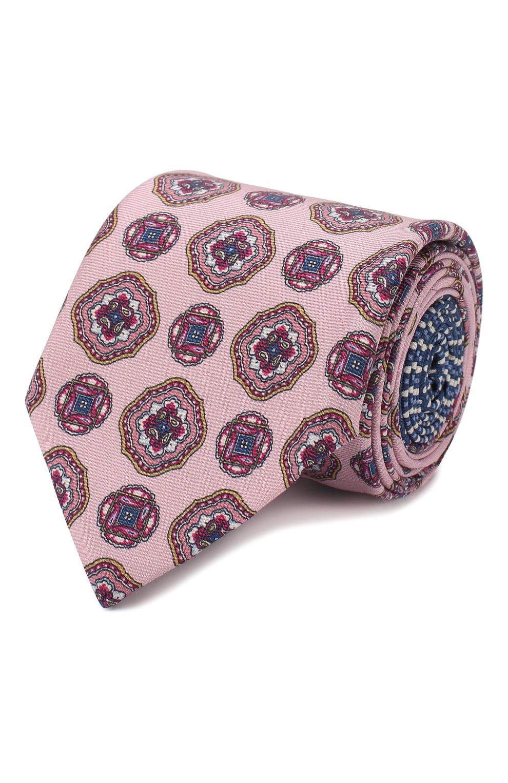 Мужской шелковый галстук ETON розового цвета, арт. A000 32275 | Фото 1 (Принт: С принтом; Материал: Текстиль, Шелк)