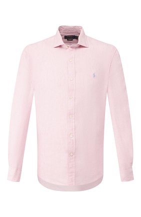 Мужская льняная рубашка POLO RALPH LAUREN розового цвета по цене 13900 руб., арт. 710795426/4366H | Фото 1 Мужская льняная рубашка POLO RALPH LAUREN розового цвета, арт. 710795426/4366H | Фото 1