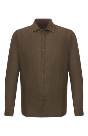 Мужская льняная рубашка 120% LINO хаки цвета по цене 14500 руб., арт. R0M1311/B317/000 | Фото 1 Мужская льняная рубашка 120% LINO хаки цвета, арт. R0M1311/B317/000 | Фото 1