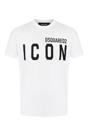Мужская хлопковая футболка DSQUARED2 белого цвета по цене 18700 руб., арт. S79GC0001/S23009 | Фото 1 Мужская хлопковая футболка DSQUARED2 белого цвета, арт. S79GC0001/S23009 | Фото 1