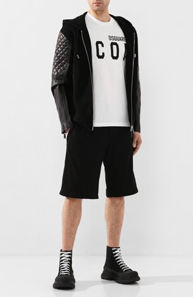 Мужская хлопковая футболка DSQUARED2 белого цвета по цене 18700 руб., арт. S79GC0001/S23009 | Фото 2 Мужская хлопковая футболка DSQUARED2 белого цвета, арт. S79GC0001/S23009 | Фото 2