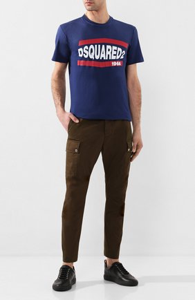 Мужские хлопковые брюки-карго DSQUARED2 хаки цвета по цене 48150 руб., арт. S74KB0385/S41794 | Фото 2 Мужские хлопковые брюки-карго DSQUARED2 хаки цвета, арт. S74KB0385/S41794 | Фото 2 (Материал внешний: Хлопок; Силуэт М (брюки): Карго; Случай: Повседневный; Стили: Кэжуэл)
