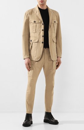 Мужской хлопковые брюки DSQUARED2 бежевого цвета по цене 46950 руб., арт. S74KB0382/S41794 | Фото 2 Мужской хлопковые брюки DSQUARED2 бежевого цвета, арт. S74KB0382/S41794 | Фото 2