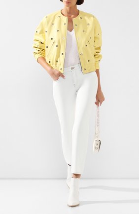 Женский кожаный бомбер ISABEL MARANT желтого цвета по цене 237500 руб., арт. VE1289-20P003I/QUENTY | Фото 2 Женский кожаный бомбер ISABEL MARANT желтого цвета, арт. VE1289-20P003I/QUENTY | Фото 2
