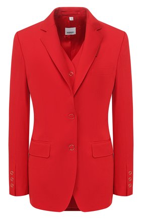 Женский шерстяной жакет BURBERRY красного цвета по цене 138000 руб., арт. 8024776 | Фото 1 Женский шерстяной жакет BURBERRY красного цвета, арт. 8024776 | Фото 1