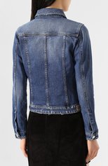 Женская джинсовая куртка TWO WOMEN IN THE WORLD синего цвета, арт. K0S/Y433Y | Фото 4 (Кросс-КТ: Куртка, Деним; Рукава: Длинные; Региональные ограничения белый список (Axapta Mercury): RU; Материал внешний: Хлопок, Деним; Длина (верхняя одежда): Короткие; Статус проверки: Проверена категория)