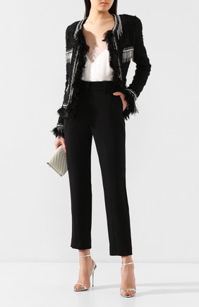 Женские шерстяные брюки BALMAIN черного цвета по цене 87100 руб., арт. TF15172/167L | Фото 2 Женские шерстяные брюки BALMAIN черного цвета, арт. TF15172/167L | Фото 2