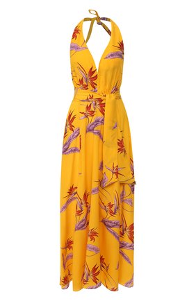 Женское шелковое платье LAZUL желтого цвета по цене 46650 руб., арт. MELBA DRESS/VINTAGE FL0WER | Фото 1 Женское шелковое платье LAZUL желтого цвета, арт. MELBA DRESS/VINTAGE FL0WER | Фото 1