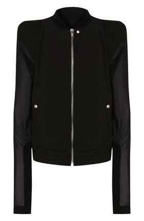 Женский бомбер RICK OWENS черного цвета по цене 141500 руб., арт. RP20S1768/CCG | Фото 1 Женский бомбер RICK OWENS черного цвета, арт. RP20S1768/CCG | Фото 1