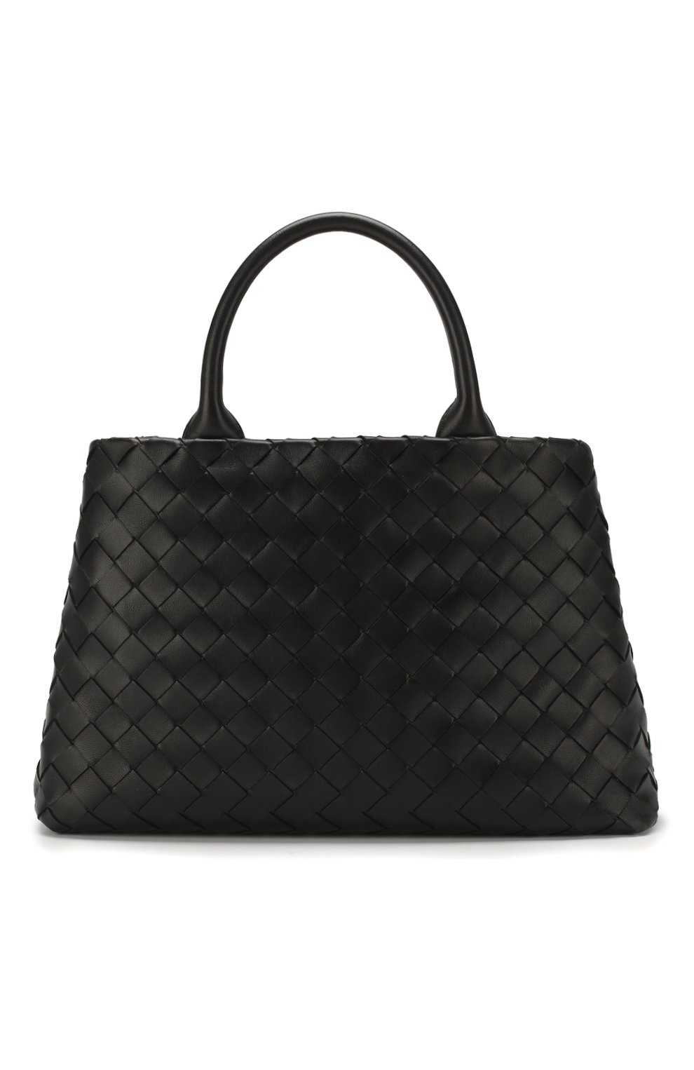 Женский сумка-тоут BOTTEGA VENETA черного цвета, арт. 607327/VCPP1 | Фото 1 (Сумки-технические: Сумки-шопперы; Размер: medium; Материал: Натуральная кожа; Региональные ограничения белый список (Axapta Mercury): RU; Ремень/цепочка: На ремешке)