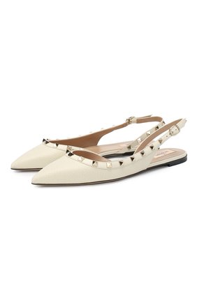 Кожаные балетки Valentino Garavani Rockstud | Фото №1 Кожаные балетки Valentino Garavani Rockstud | Фото №1