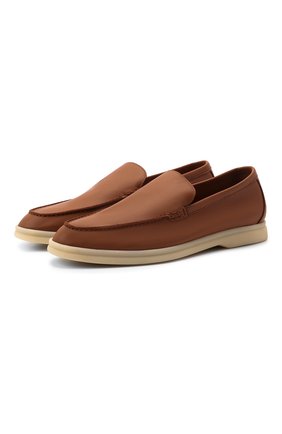 Женские кожаные лоферы summer walk LORO PIANA коричневого цвета по цене 65650 руб., арт. FAI0323 | Фото 1 Женские кожаные лоферы summer walk LORO PIANA коричневого цвета, арт. FAI0323 | Фото 1