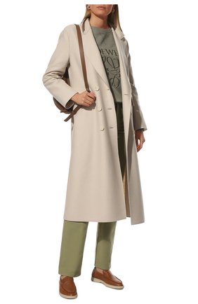 Женские кожаные лоферы summer walk LORO PIANA коричневого цвета по цене 65650 руб., арт. FAI0323 | Фото 2 Женские кожаные лоферы summer walk LORO PIANA коричневого цвета, арт. FAI0323 | Фото 2