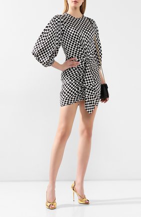 Женские кожаные босоножки TOM FORD золотого цвета по цене 103500 руб., арт. W2562T-EAY001 | Фото 2 Женские кожаные босоножки TOM FORD золотого цвета, арт. W2562T-EAY001 | Фото 2