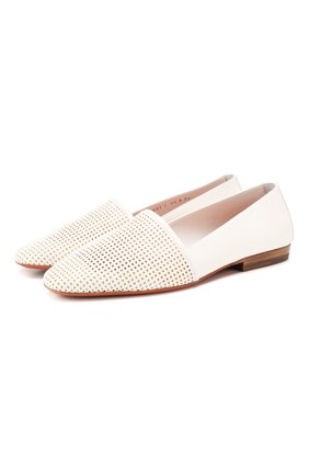 Женские кожаные лоферы SANTONI белого цвета по цене 37550 руб., арт. WUJL58507HI1TMHPI50 | Фото 1 Женские кожаные лоферы SANTONI белого цвета, арт. WUJL58507HI1TMHPI50 | Фото 1