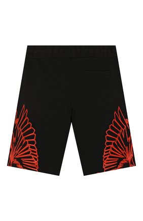 Детские хлопковые шорты MARCELO BURLON KIDS OF MILAN черного цвета по цене 11300 руб., арт. 20E/B/MB/3206/0020/2-6Y | Фото 2 Детские хлопковые шорты MARCELO BURLON KIDS OF MILAN черного цвета, арт. 20E/B/MB/3206/0020/2-6Y | Фото 2