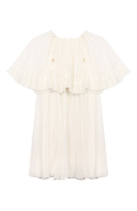 Детское платье CHLOÉ белого цвета по цене 32250 руб., арт. C12765 | Фото 1 Детское платье CHLOÉ белого цвета, арт. C12765 | Фото 1 (Материал подклада: Вискоза; Рукава: Короткие; Материал внешний: Синтетический материал; Девочки Кросс-КТ: Платье-одежда; Случай: Повседневный; Ростовка одежда: 10 - 11 лет | 140 - 146см, 12 лет | 152 см, 13 - 15 лет | 158 см, 4 года | 104 см, 8 лет | 128 см)