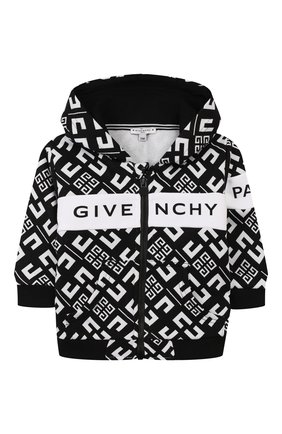 Детский хлопковая толстовка GIVENCHY черно-белого цвета по цене 29750 руб., арт. H05110 | Фото 1 Детский хлопковая толстовка GIVENCHY черно-белого цвета, арт. H05110 | Фото 1 (Материал внешний: Хлопок; Рукава: Длинные; Кросс-КТ НВ: Толстовки; Ростовка одежда: 3 года | 98 см)