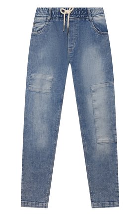 Детские джинсы MARC JACOBS (THE) голубого цвета, арт. W24205 | Фото 1 (Материал внешний: Хлопок; Детали: На резинке; Ростовка одежда: 3 года | 98 см, 4 года | 104 см, 5 лет | 110 см, 6 лет | 116 см)