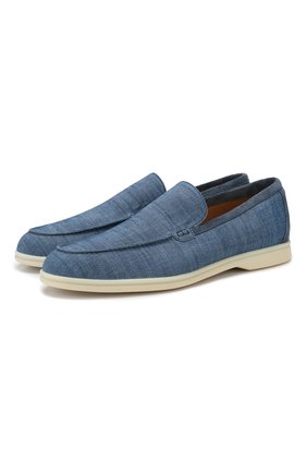Мужские текстильные лоферы summer walk LORO PIANA синего цвета по цене 47900 руб., арт. FAL1675 | Фото 1 Мужские текстильные лоферы summer walk LORO PIANA синего цвета, арт. FAL1675 | Фото 1 (Материал внутренний: Натуральная кожа; Материал внешний: Текстиль; Мужское Кросс-КТ: Лоферы-обувь; Стили: Кэжуэл)