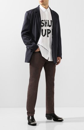 Мужские кожаные сапоги VETEMENTS черного цвета по цене 119000 руб., арт. SS20B0017 2408/M | Фото 2 Мужские кожаные сапоги VETEMENTS черного цвета, арт. SS20B0017 2408/M | Фото 2