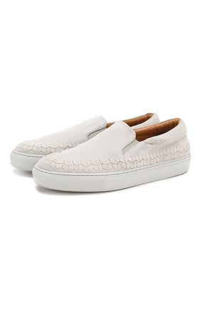 Мужские замшевые слипоны GIORGIO ARMANI светло-серого цвета по цене 53050 руб., арт. X2J125/XL902 | Фото 1 Мужские замшевые слипоны GIORGIO ARMANI светло-серого цвета, арт. X2J125/XL902 | Фото 1