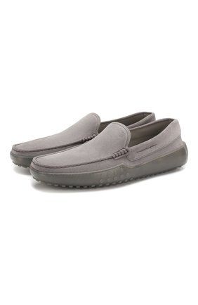 Мужские замшевые мокасины TOD’S серого цвета по цене 34850 руб., арт. XXM24C0S570RE0 | Фото 1 Мужские замшевые мокасины TOD’S серого цвета, арт. XXM24C0S570RE0 | Фото 1 (Материал внутренний: Натуральная кожа; Стили: Кэжуэл)