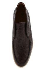 Мужские ботинки из кожи каймана open walk LORO PIANA коричневого цвета, арт. FAI4984/CYAC | Фото 5 (Мужское Кросс-КТ: Ботинки-обувь; Материал внутренний: Натуральная кожа; Региональные ограничения белый список (Axapta Mercury): RU; Материал утеплителя: Без утеплителя; Подошва: Плоская; Материал внешний: Экзотическая кожа)
