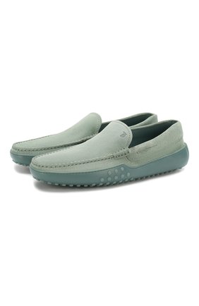 Мужские замшевые мокасины TOD’S светло-зеленого цвета по цене 32050 руб., арт. XXM24C0S570RE0 | Фото 1 Мужские замшевые мокасины TOD’S светло-зеленого цвета, арт. XXM24C0S570RE0 | Фото 1