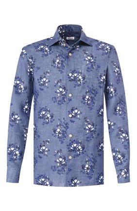 Мужская льняная рубашка KITON синего цвета по цене 79150 руб., арт. UMCNERH0721514 | Фото 1 Мужская льняная рубашка KITON синего цвета, арт. UMCNERH0721514 | Фото 1