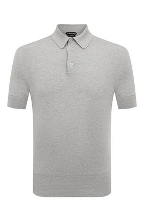 Мужское хлопковое поло TOM FORD светло-серого цвета по цене 69950 руб., арт. BUC00/TFKC33 | Фото 1 Мужское хлопковое поло TOM FORD светло-серого цвета, арт. BUC00/TFKC33 | Фото 1